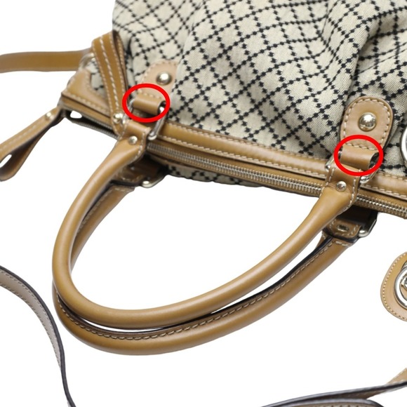 GUCCI Diamante Canvas Tote Bag Beige x Brown 247902 - Picture 10 of 16